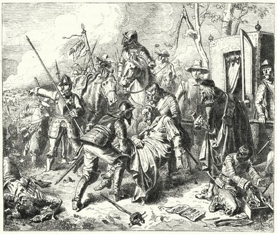 Count Tilly mortally wounded at the Battle of Rain by Wilhelm Camphausen